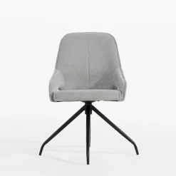 Krzesło obrotowe tapicerowane LAZONES szare