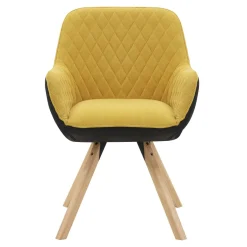 Krzesło obrotowe żółte LUMARS