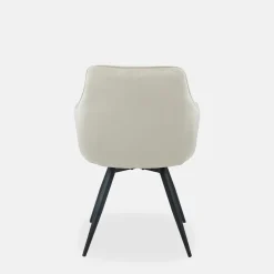 Krzesło obrotowe welurowe beż ATMOSO