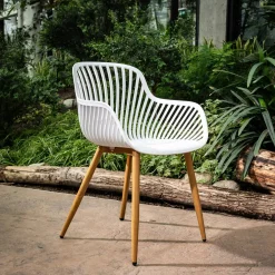 Krzesło ogrodowe białe LIXEL