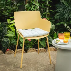 Krzesło ogrodowe FANEMALE żółte