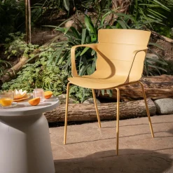 Krzesło ogrodowe FIROSI żółte