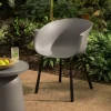 Krzesło ogrodowe szare UNDIGO