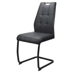 Krzesło pikowane czarne ATOLA