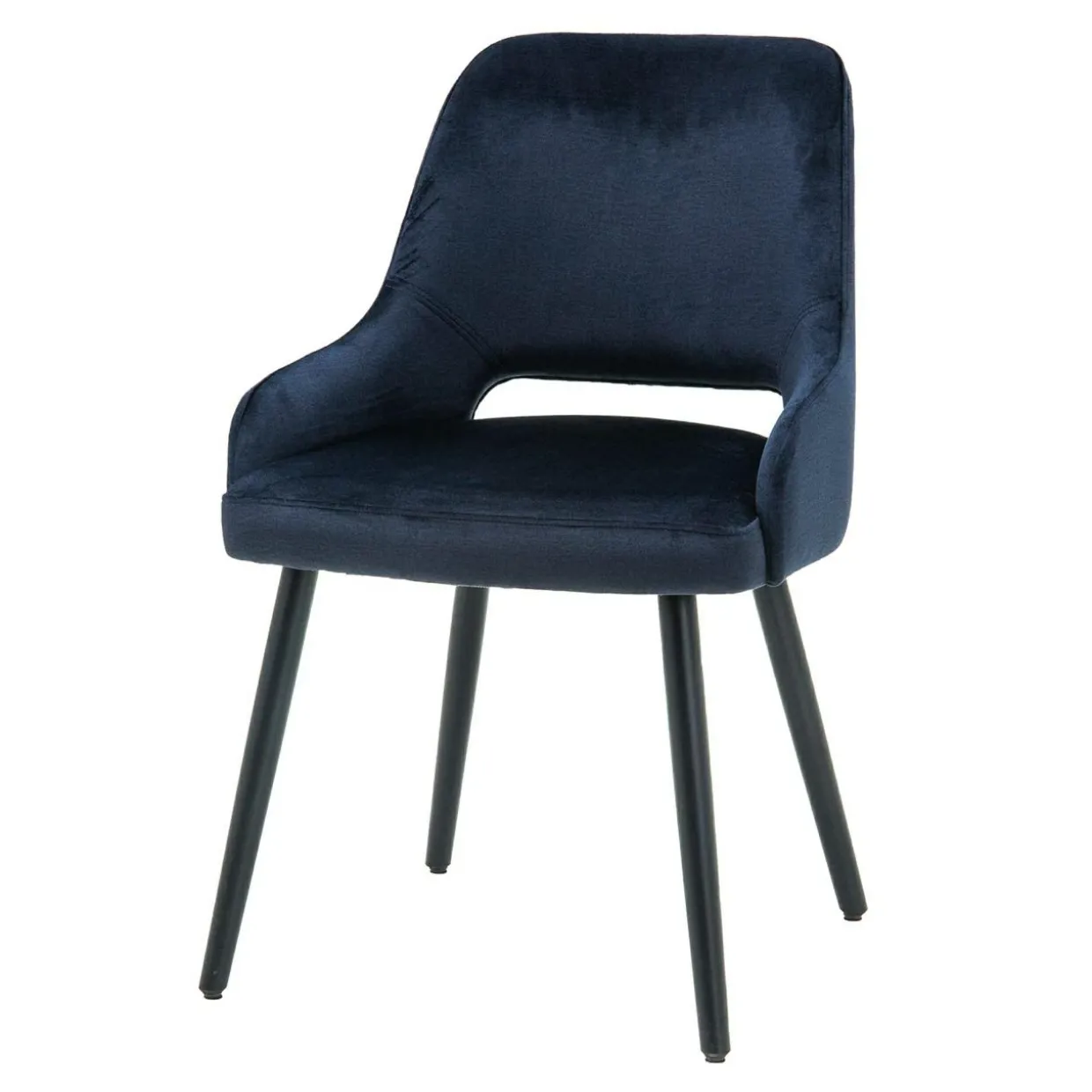 Krzesło retro z dziurką granatowe KERSTIN