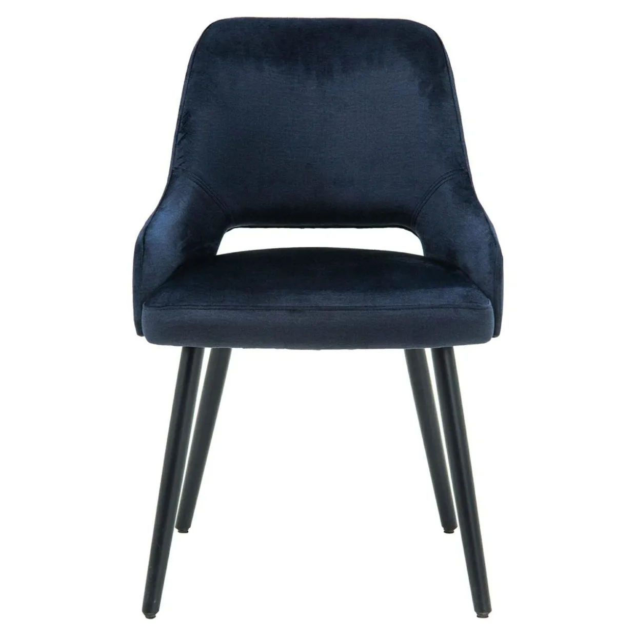 Krzesło retro z dziurką granatowe KERSTIN