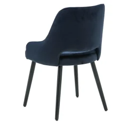 Krzesło retro z dziurką granatowe KERSTIN