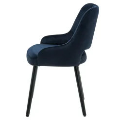 Krzesło retro z dziurką granatowe KERSTIN