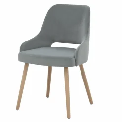 Krzesło retro z dziurką szare KERSTIN