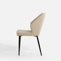 Krzesło tapicerowane beżowe EKLIPSE