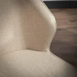 Krzesło tapicerowane beżowe EKLIPSE