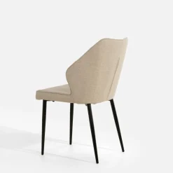 Krzesło tapicerowane beżowe EKLIPSE