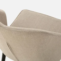 Krzesło tapicerowane beżowe EKLIPSE