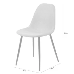 Krzesło tapicerowane beżowe NINA