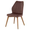 Krzesło tapicerowane brązowe SIENNE