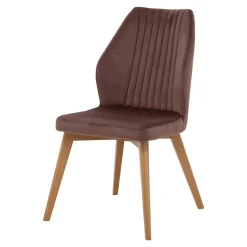 Krzesło tapicerowane brązowe SIENNE