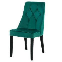 Krzesło tapicerowane butelkowa zieloń SOFTI