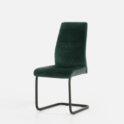 Krzesło tapicerowane butelkowa zieleń ARIBA