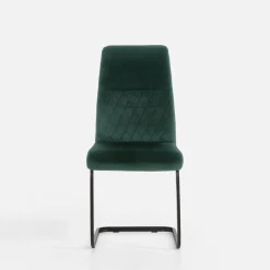 Krzesło tapicerowane butelkowa zieleń ARIBA