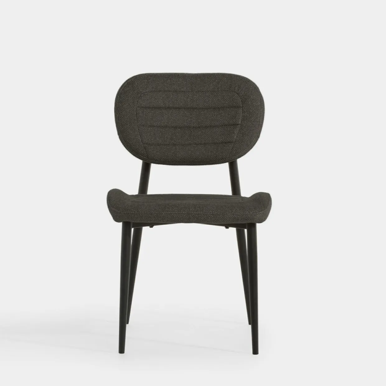 Krzesło tapicerowane ciemnoszare FINESSET