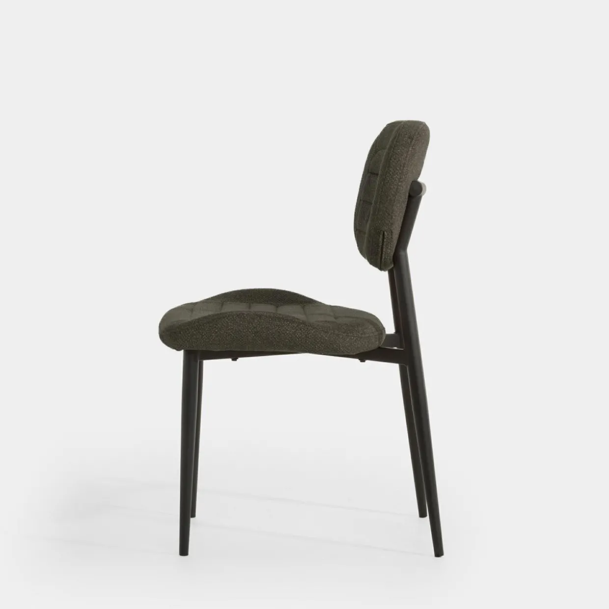 Krzesło tapicerowane ciemnoszare FINESSET