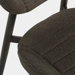 Krzesło tapicerowane ciemnoszare FINESSET