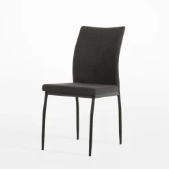 Krzesło tapicerowane czarne FANAI