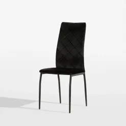 Krzesło tapicerowane czarne ASKOK