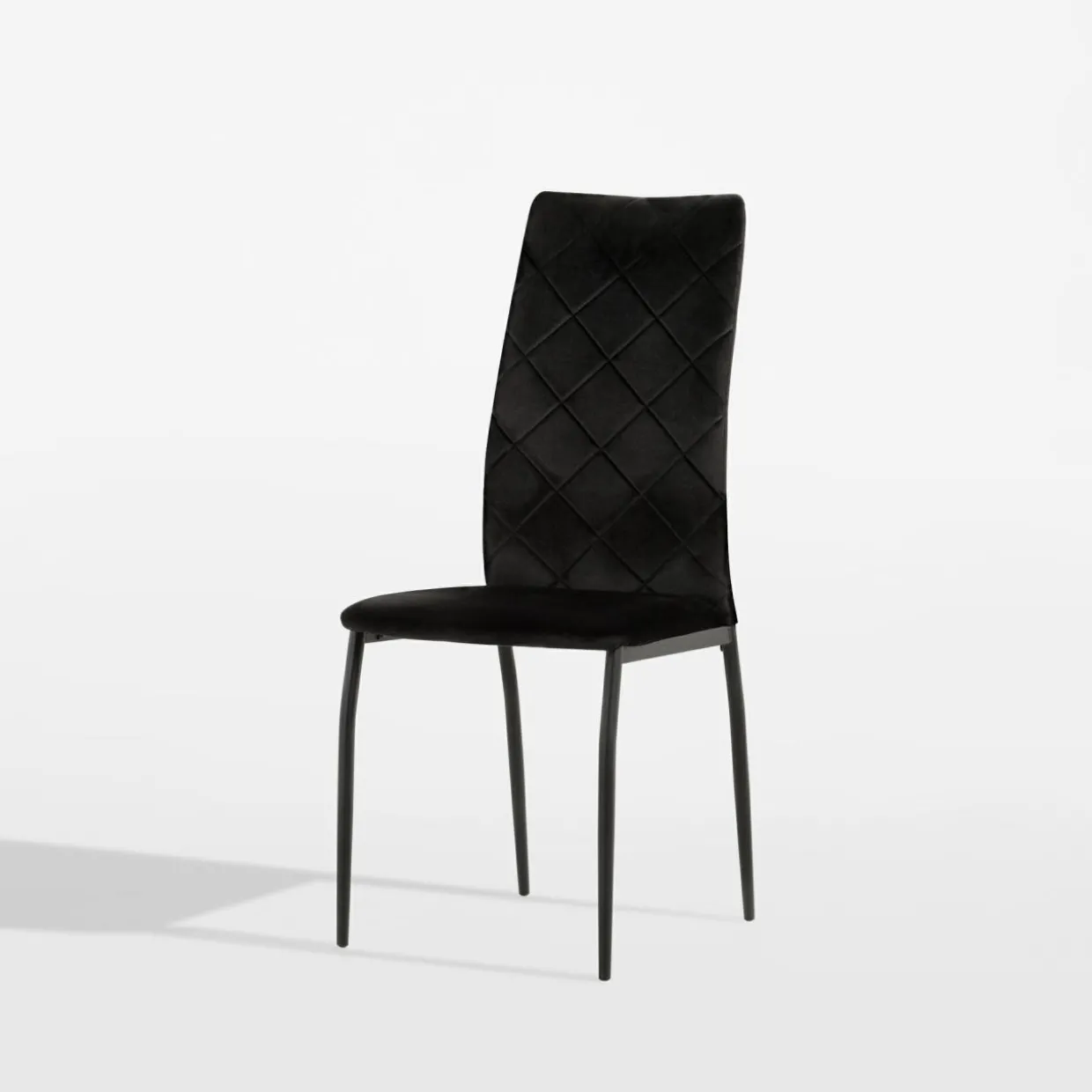 Krzesło tapicerowane czarne ASKOK
