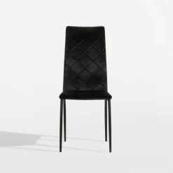 Krzesło tapicerowane czarne ASKOK