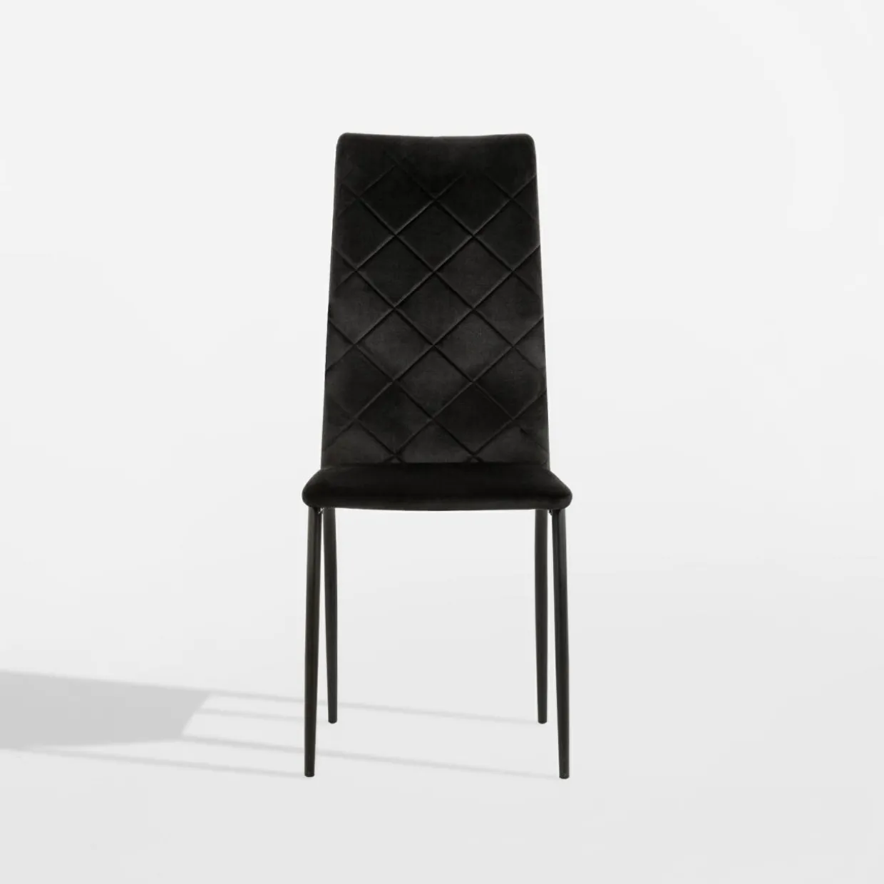 Krzesło tapicerowane czarne ASKOK
