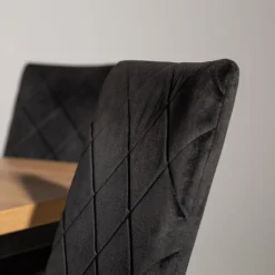 Krzesło tapicerowane czarne ASKOK