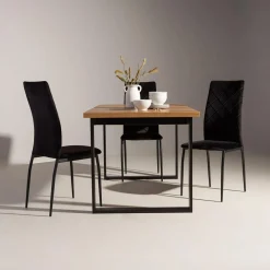 Krzesło tapicerowane czarne ASKOK