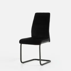 Krzesło tapicerowane czarne ARIBA