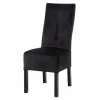 Krzesło tapicerowane czarne BLAINE