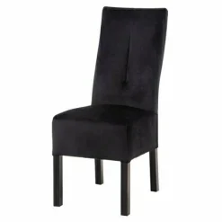 Krzesło tapicerowane czarne BLAINE