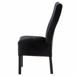 Krzesło tapicerowane czarne BLAINE