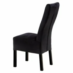 Krzesło tapicerowane czarne BLAINE