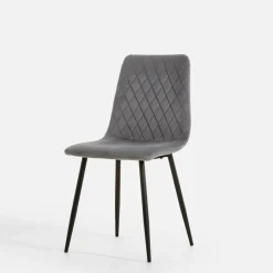 Krzesło tapicerowane pikowane ALLINA szare