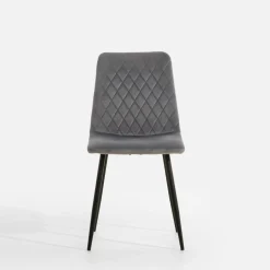 Krzesło tapicerowane pikowane ALLINA szare