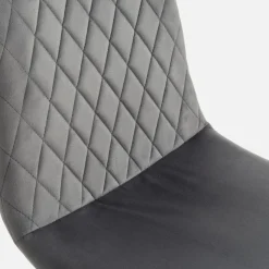 Krzesło tapicerowane pikowane ALLINA szare