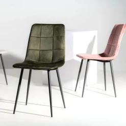 Krzesło tapicerowane różowe FOLVIO