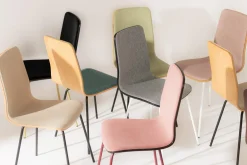 Krzesło tapicerowane różowe VINGE