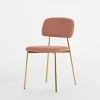 Krzesło tapicerowane różowe ERMENIO