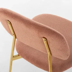 Krzesło tapicerowane różowe ERMENIO