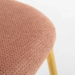 Krzesło tapicerowane różowe ERMENIO