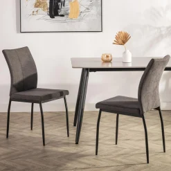 Krzesło tapicerowane szare FANAI