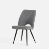 Krzesło tapicerowane szare FALIN