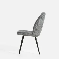 Krzesło tapicerowane szare FALIN