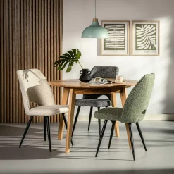 Krzesło tapicerowane szare FALIN